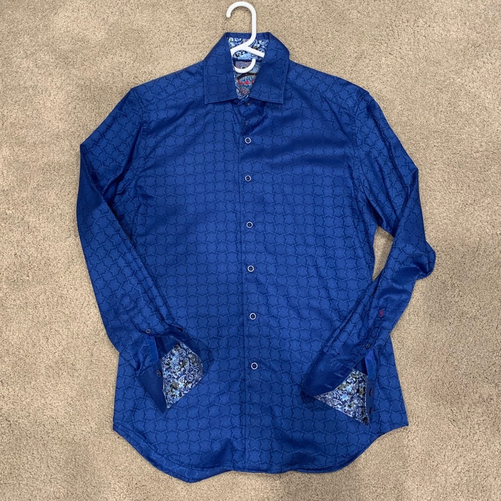 Robert Graham Blue Patterned Shirt
